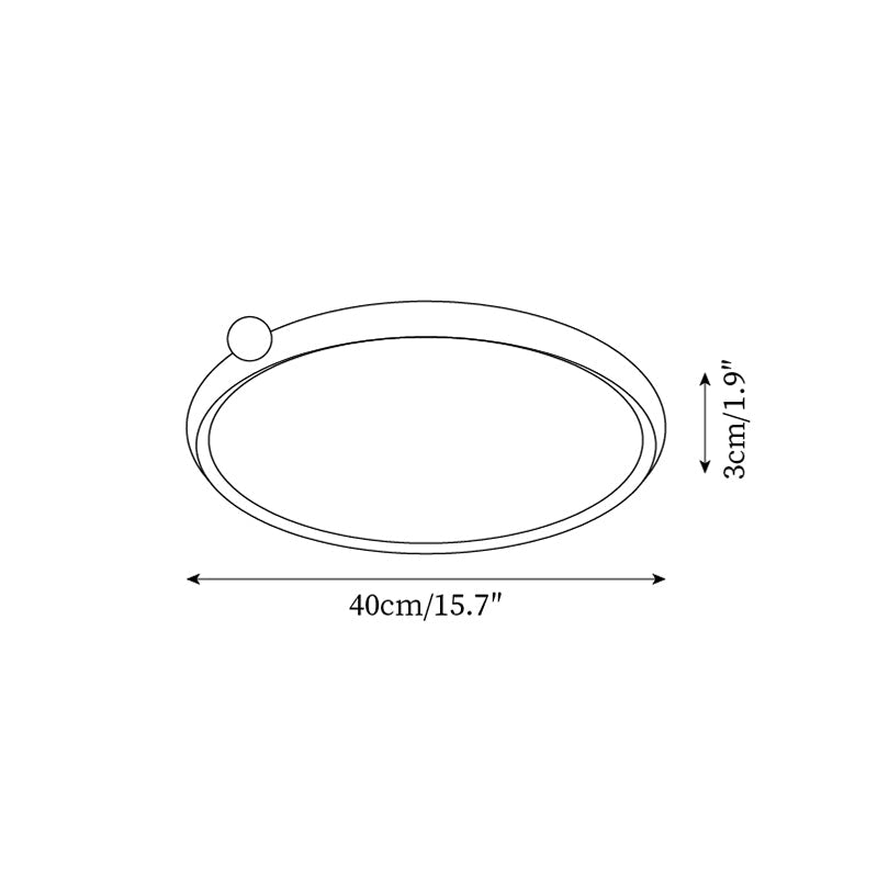 Geos Lustre Plafonnier Ton Bois Circulaire LED