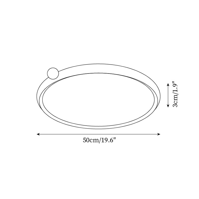 Geos Lustre Plafonnier Ton Bois Circulaire LED