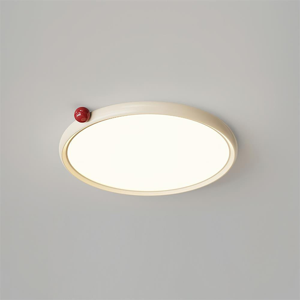 Geos Lustre Plafonnier Ton Bois Circulaire LED