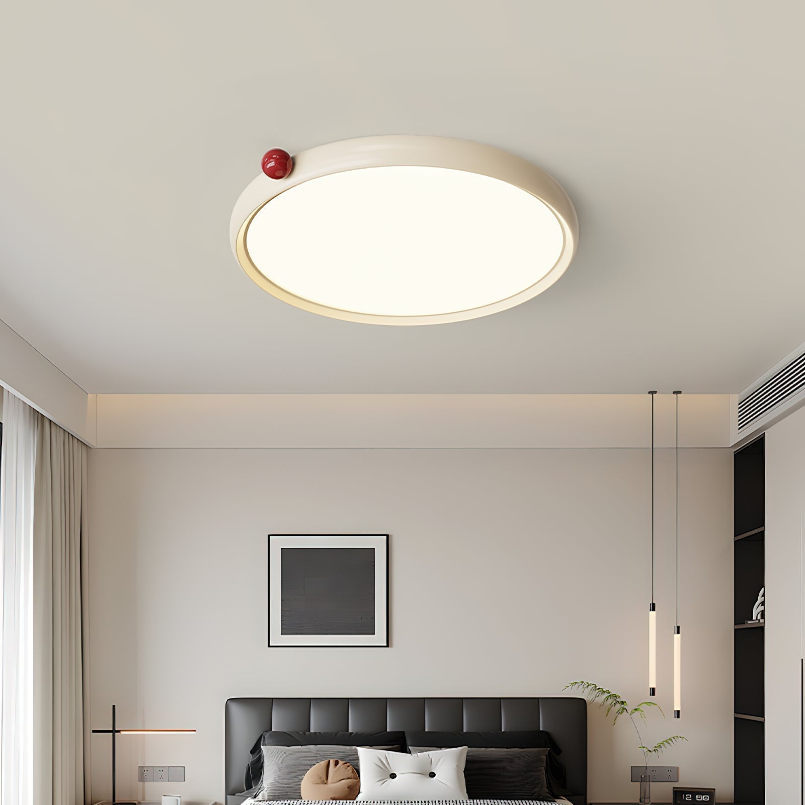 Geos Plafonnier Bois LED Moderne Minimaliste