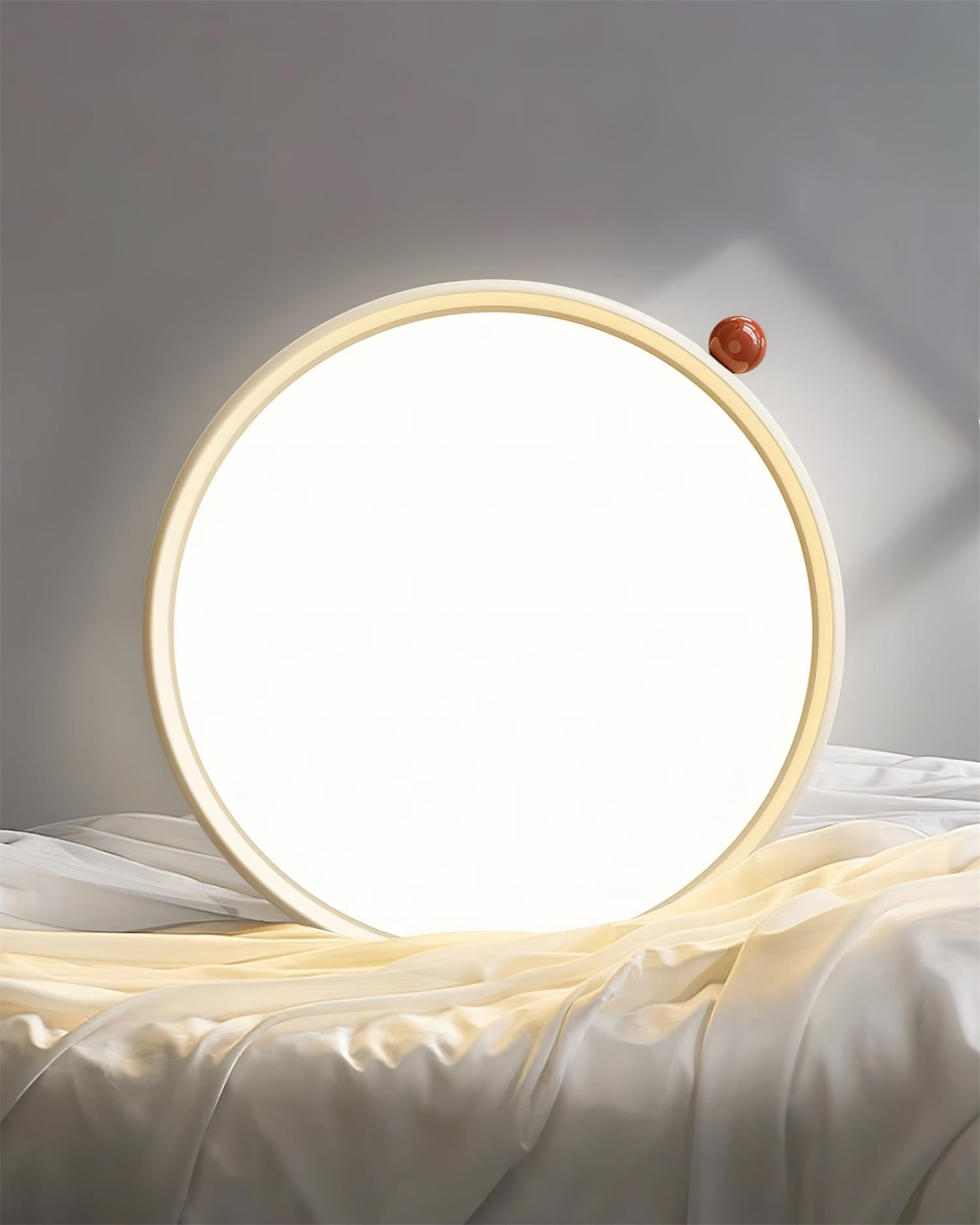 Geos Lustre Plafonnier Ton Bois Circulaire LED