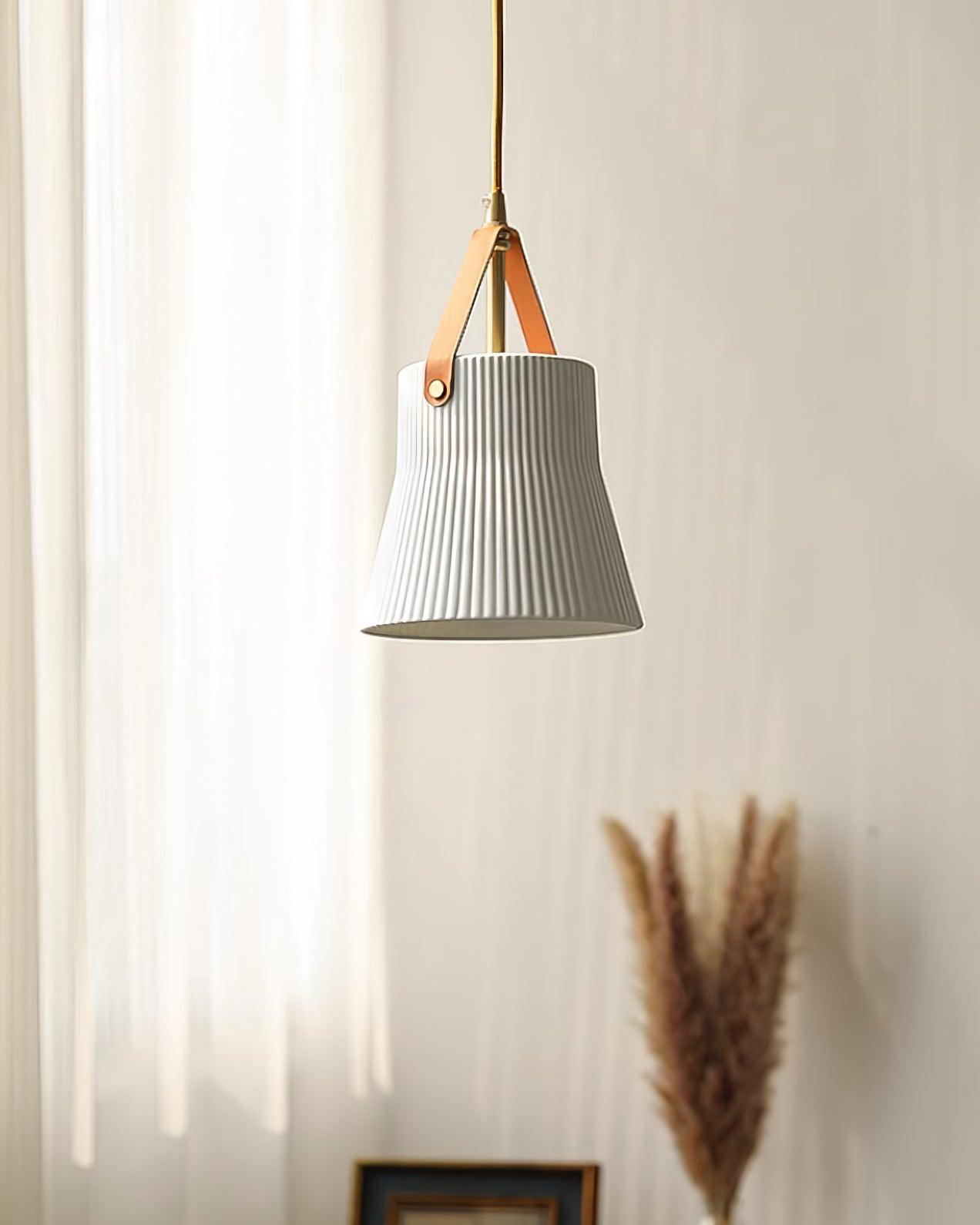 Vega Suspension Céramique Cannelée
