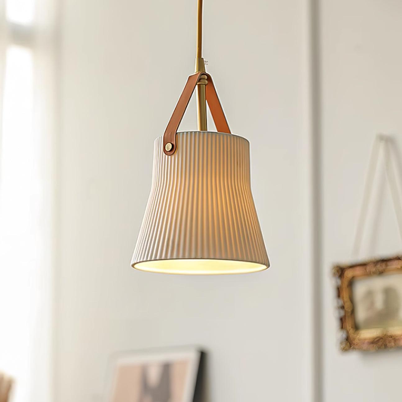 Vega Suspension Céramique Cannelée