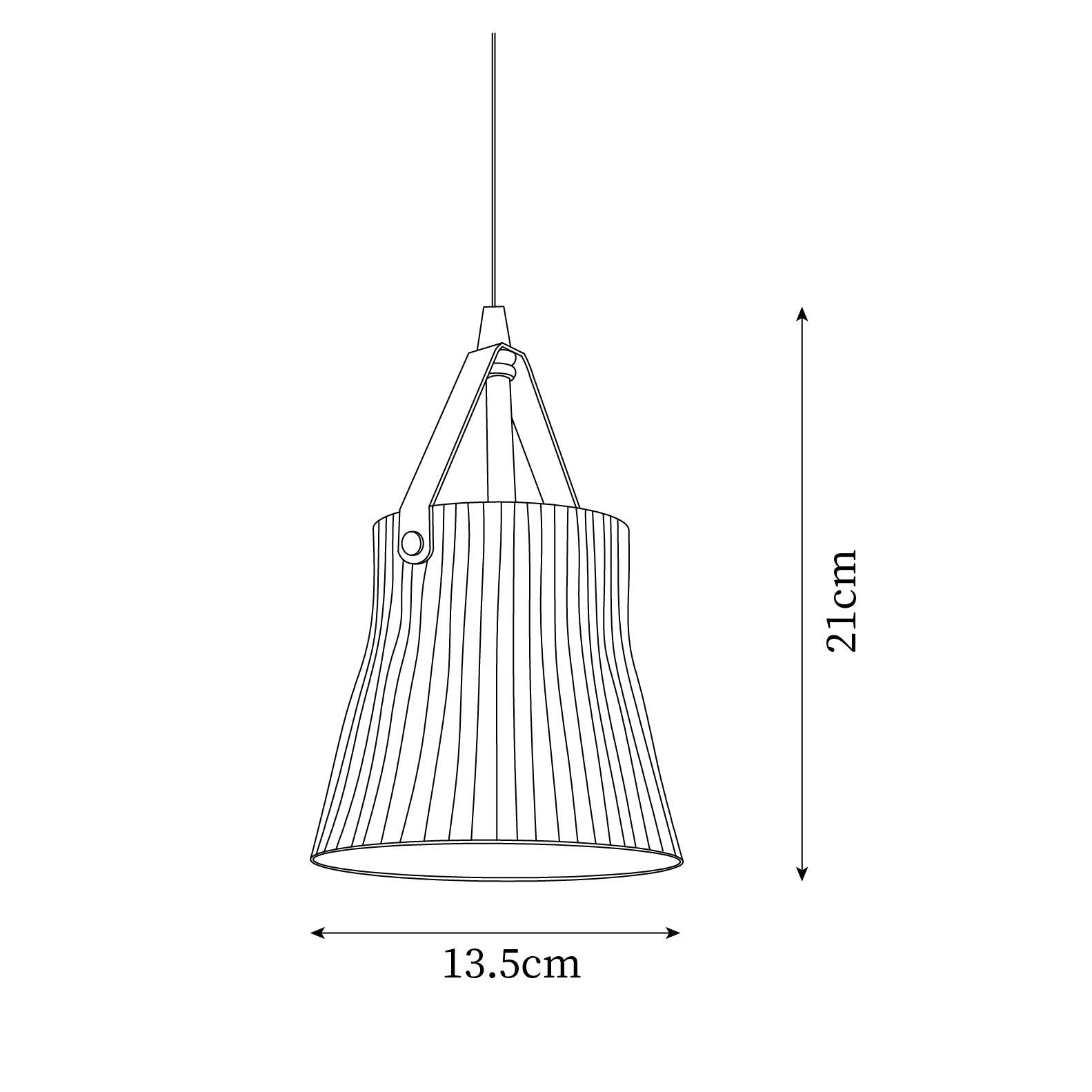 Vega Suspension Céramique Cannelée