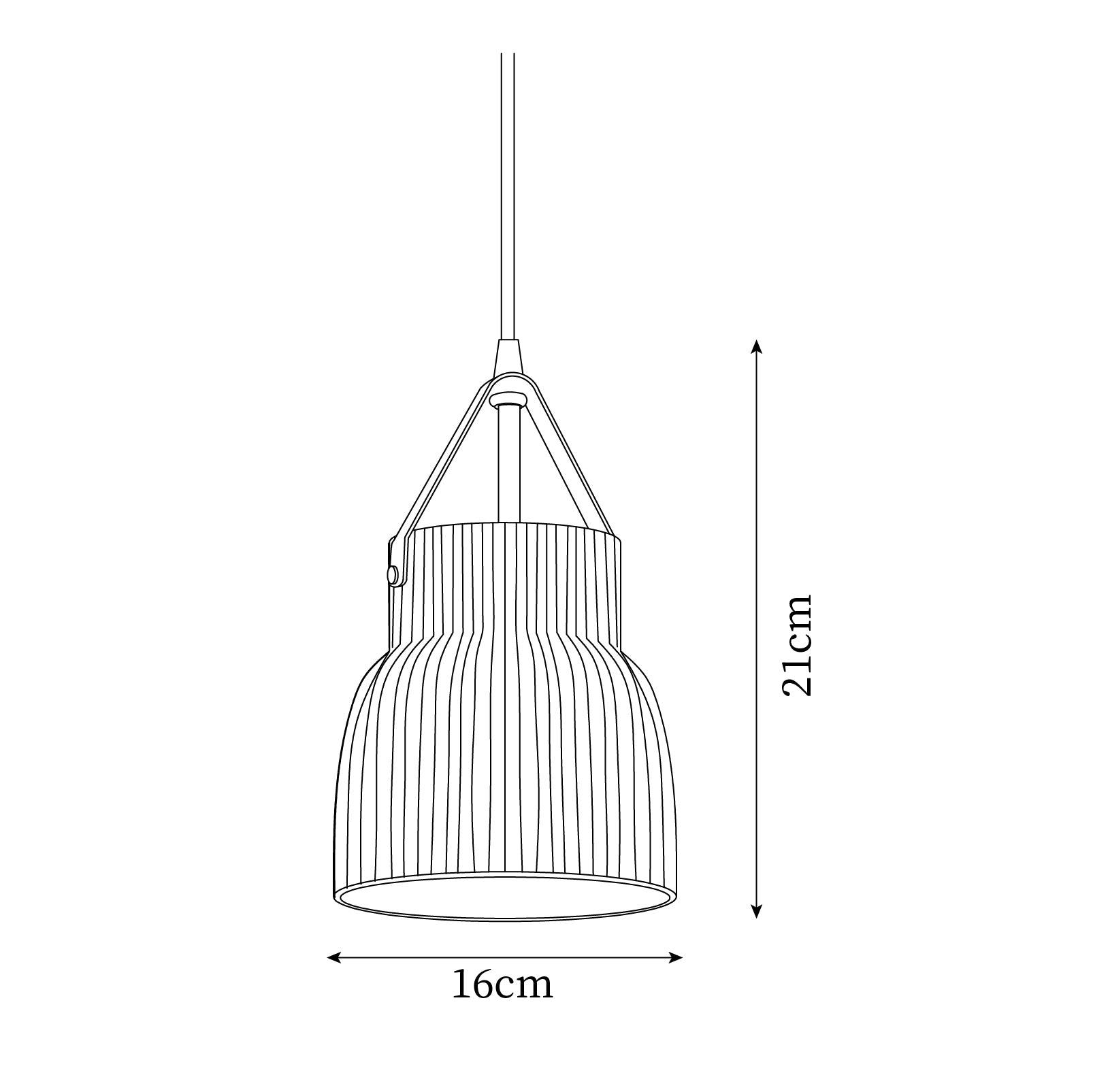 Vega Suspension Céramique Cannelée