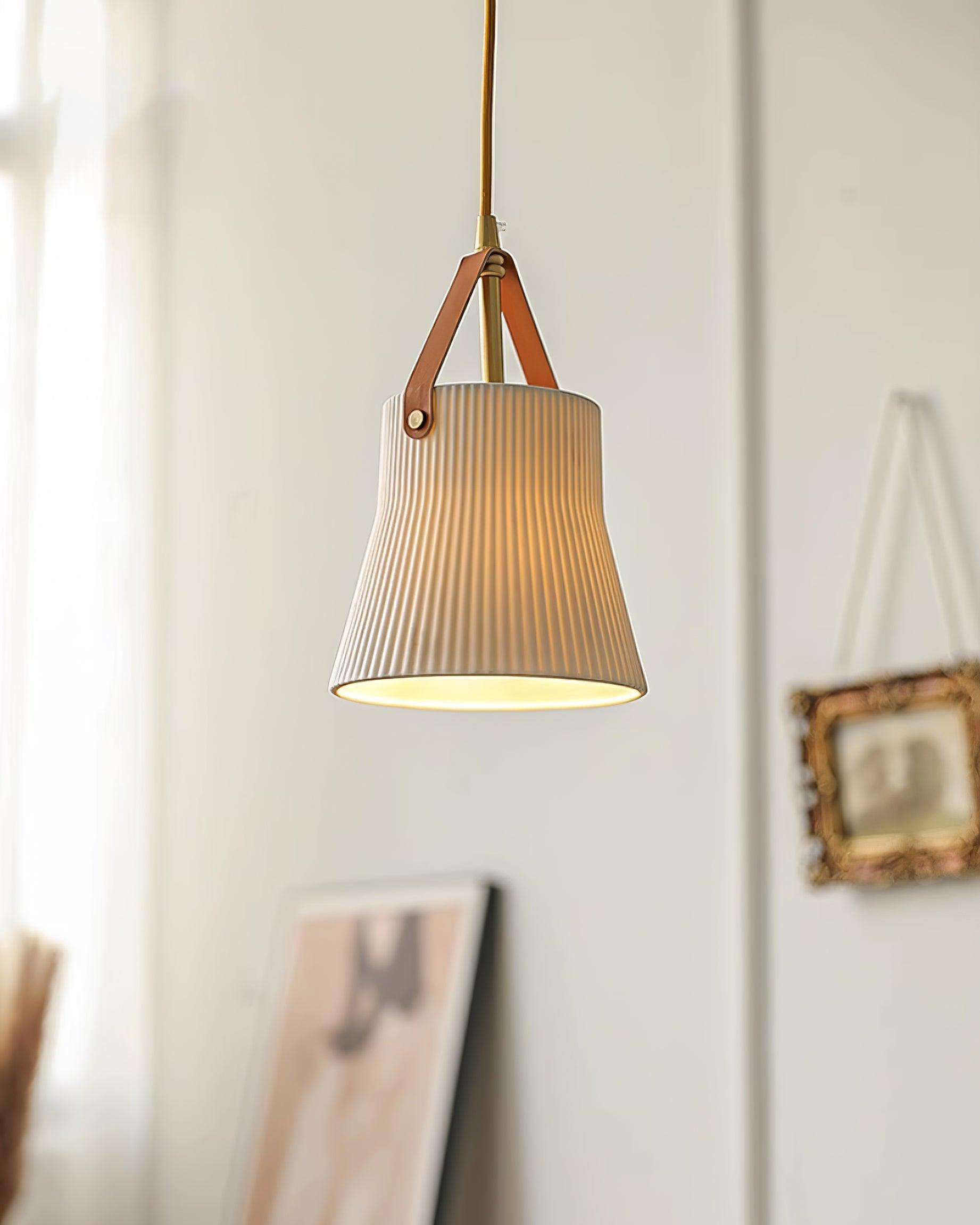 Vega Suspension Céramique Cannelée