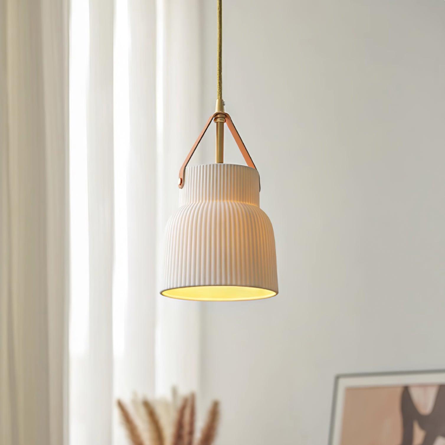 Vega Suspension Céramique Cannelée