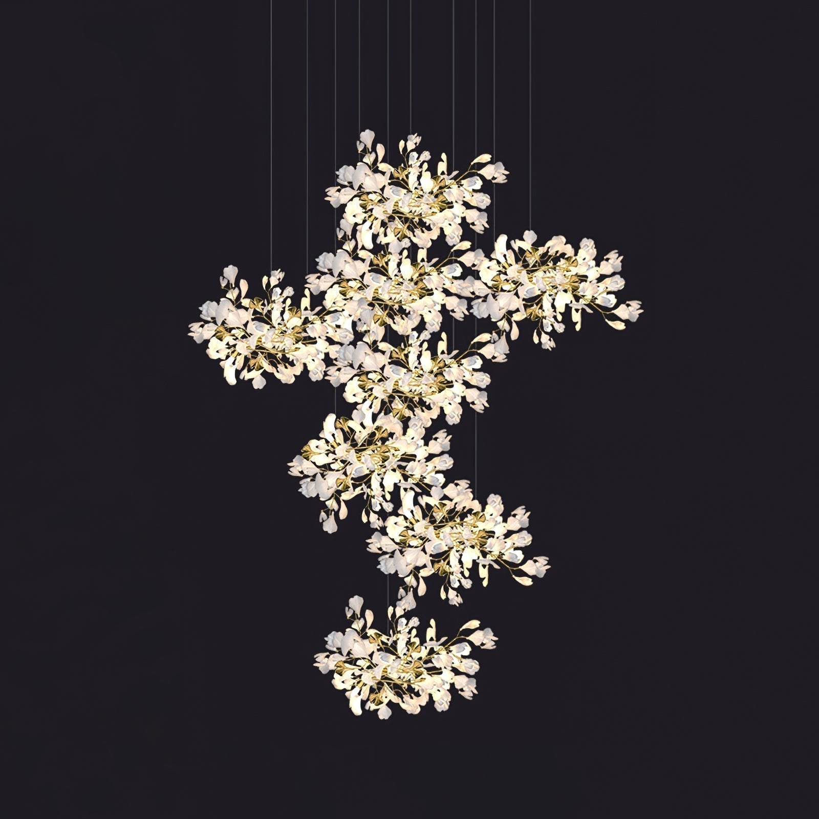 Olivia Céramique Gingko Feuille Lustre