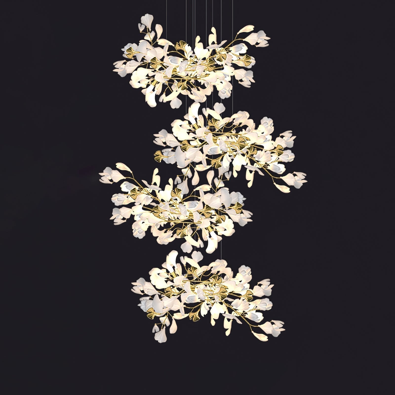 Olivia Céramique Gingko Feuille Lustre