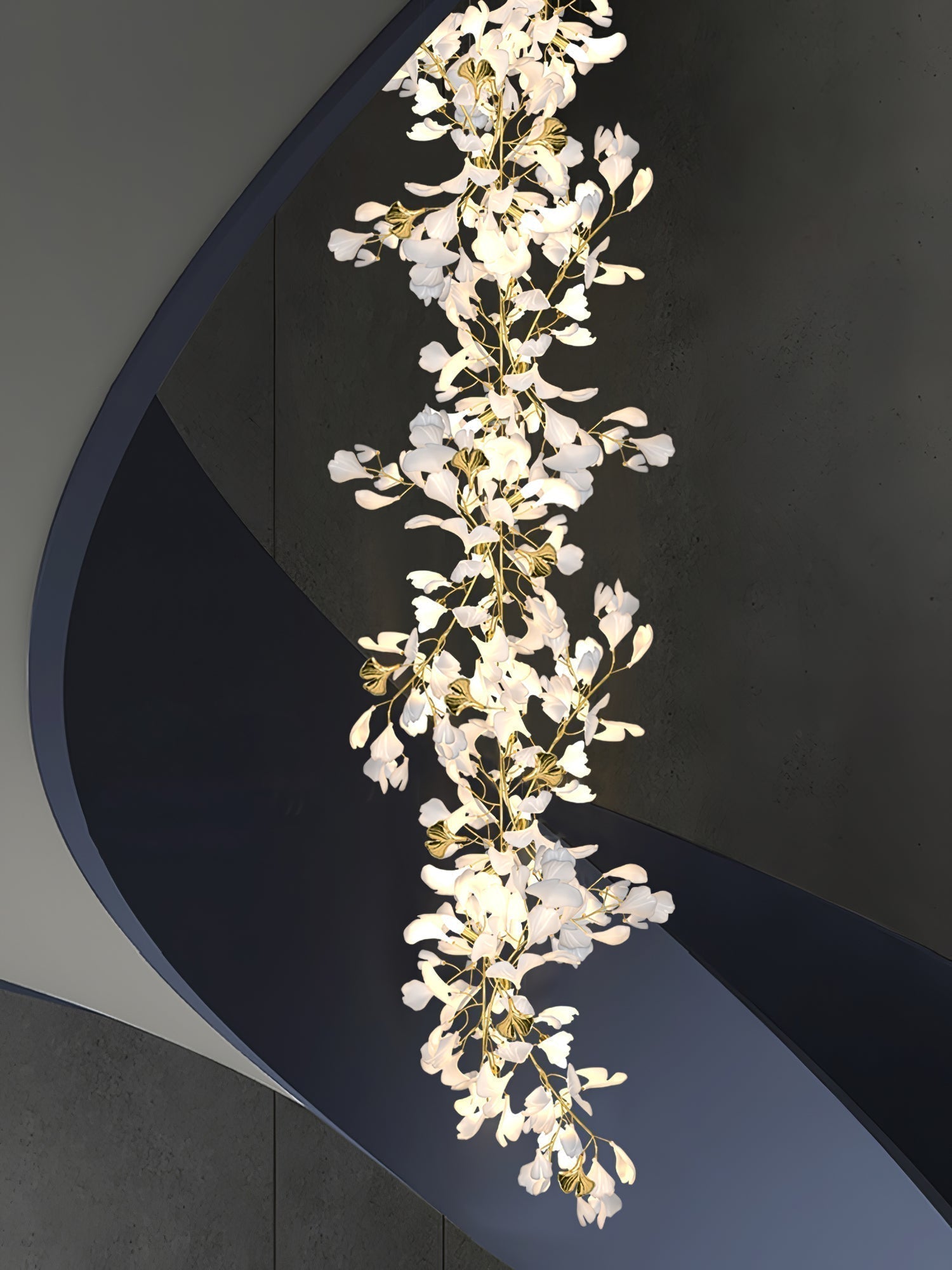 Olivia Céramique Gingko Feuille Lustre