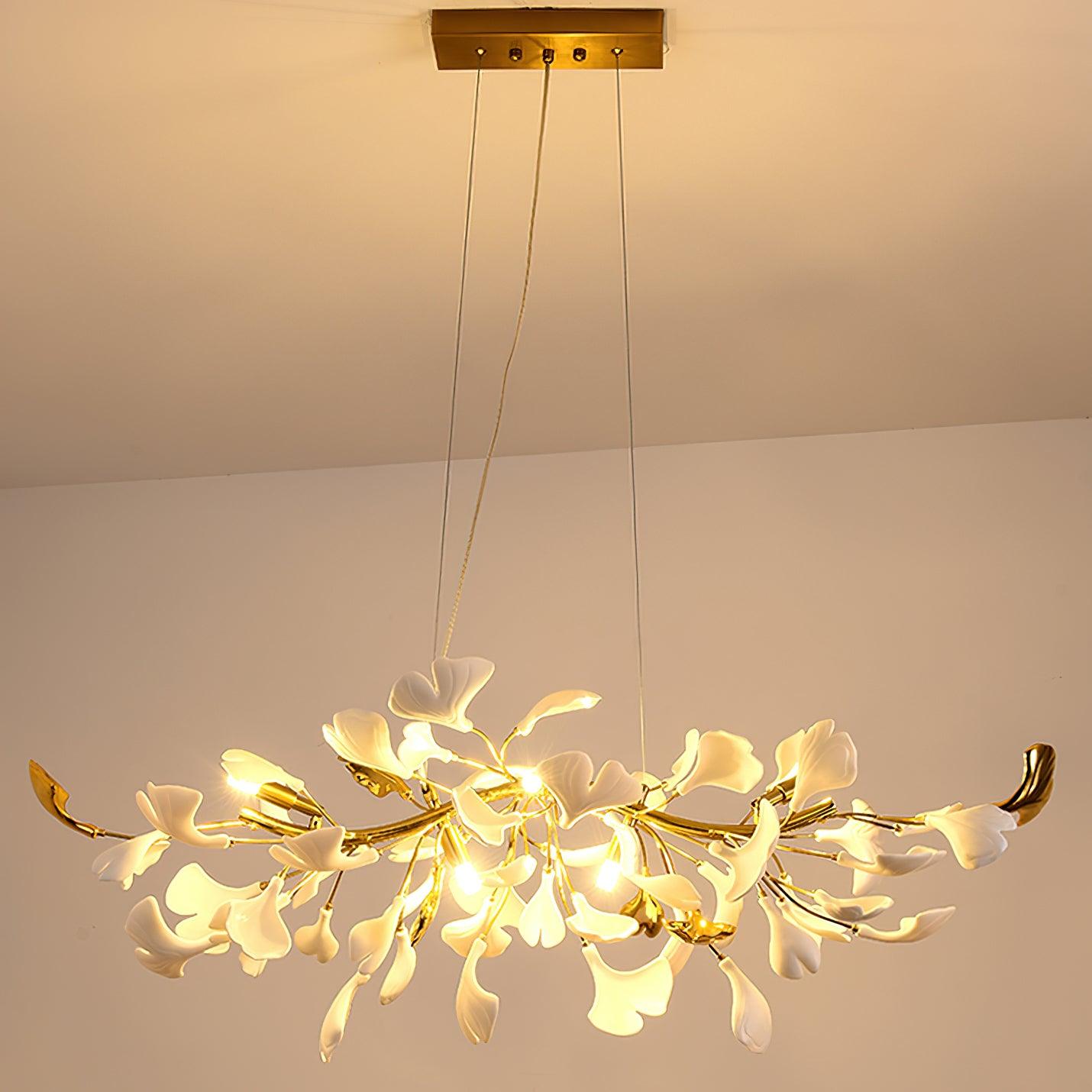 Olivia Lustre linéaire en céramique Gingko