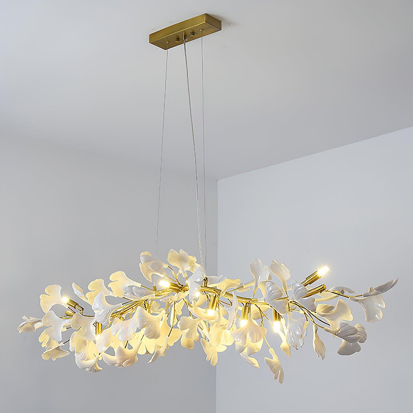Olivia Lustre linéaire en céramique Gingko