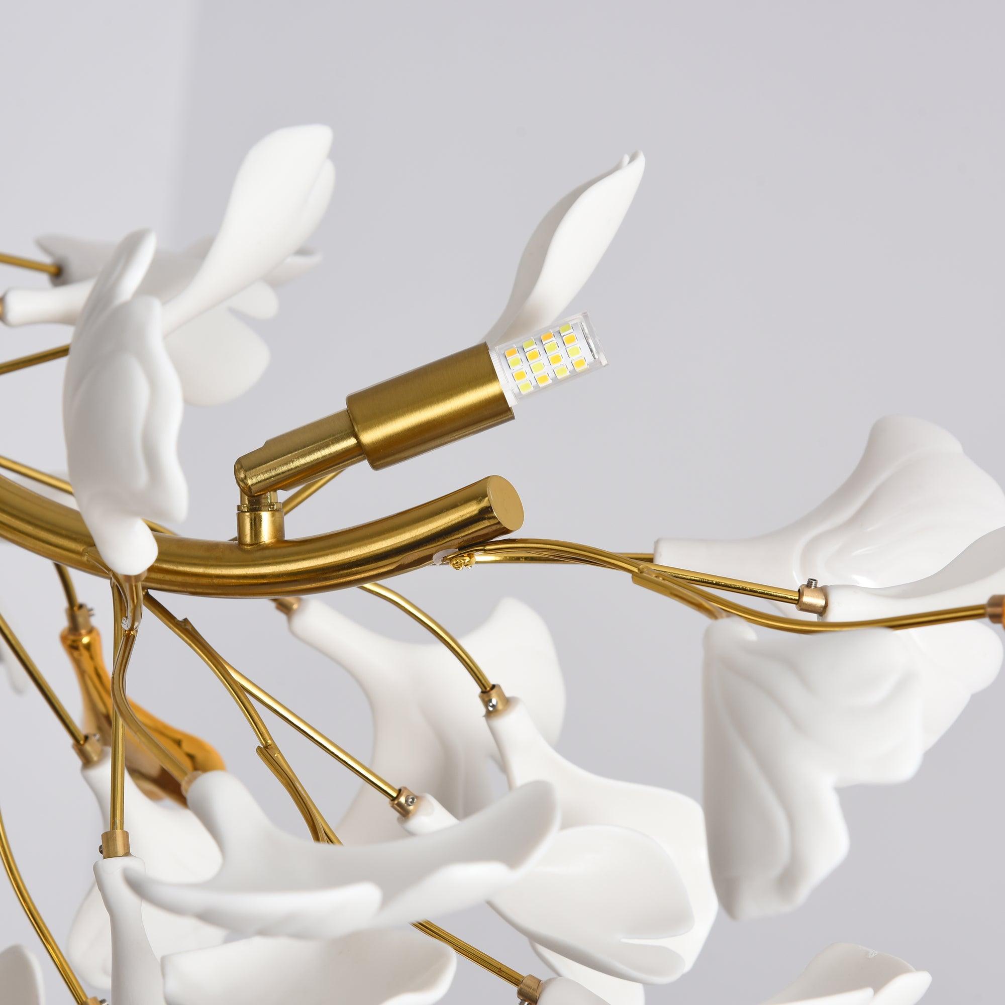 Olivia Lustre linéaire en céramique Gingko