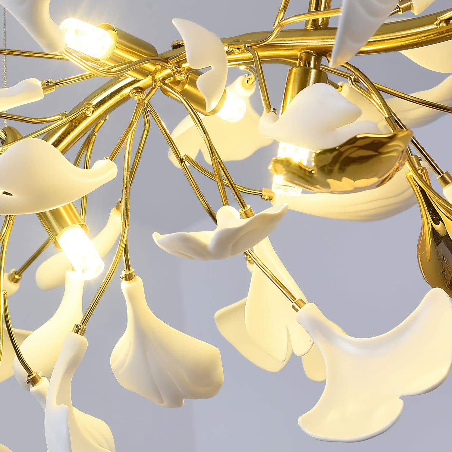 Olivia Lustre linéaire en céramique Gingko