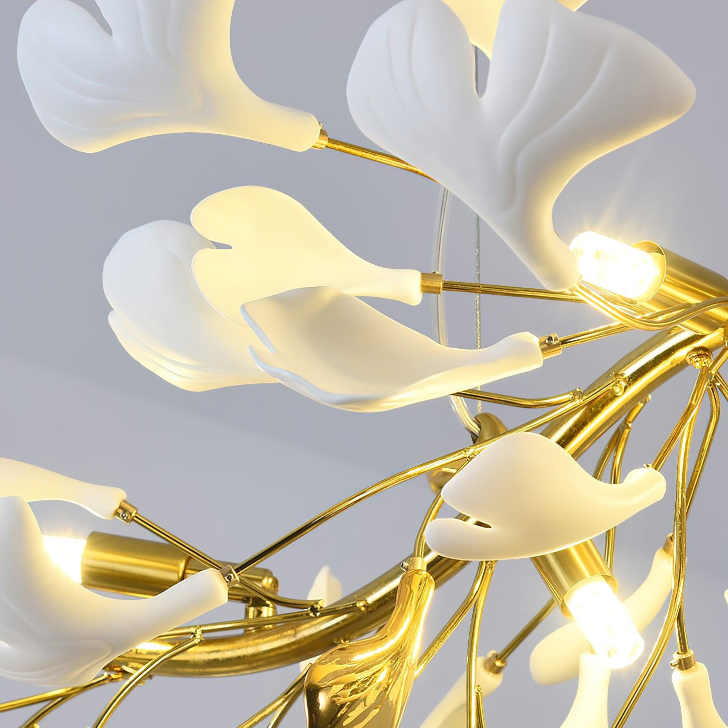 Olivia Lustre linéaire en céramique Gingko