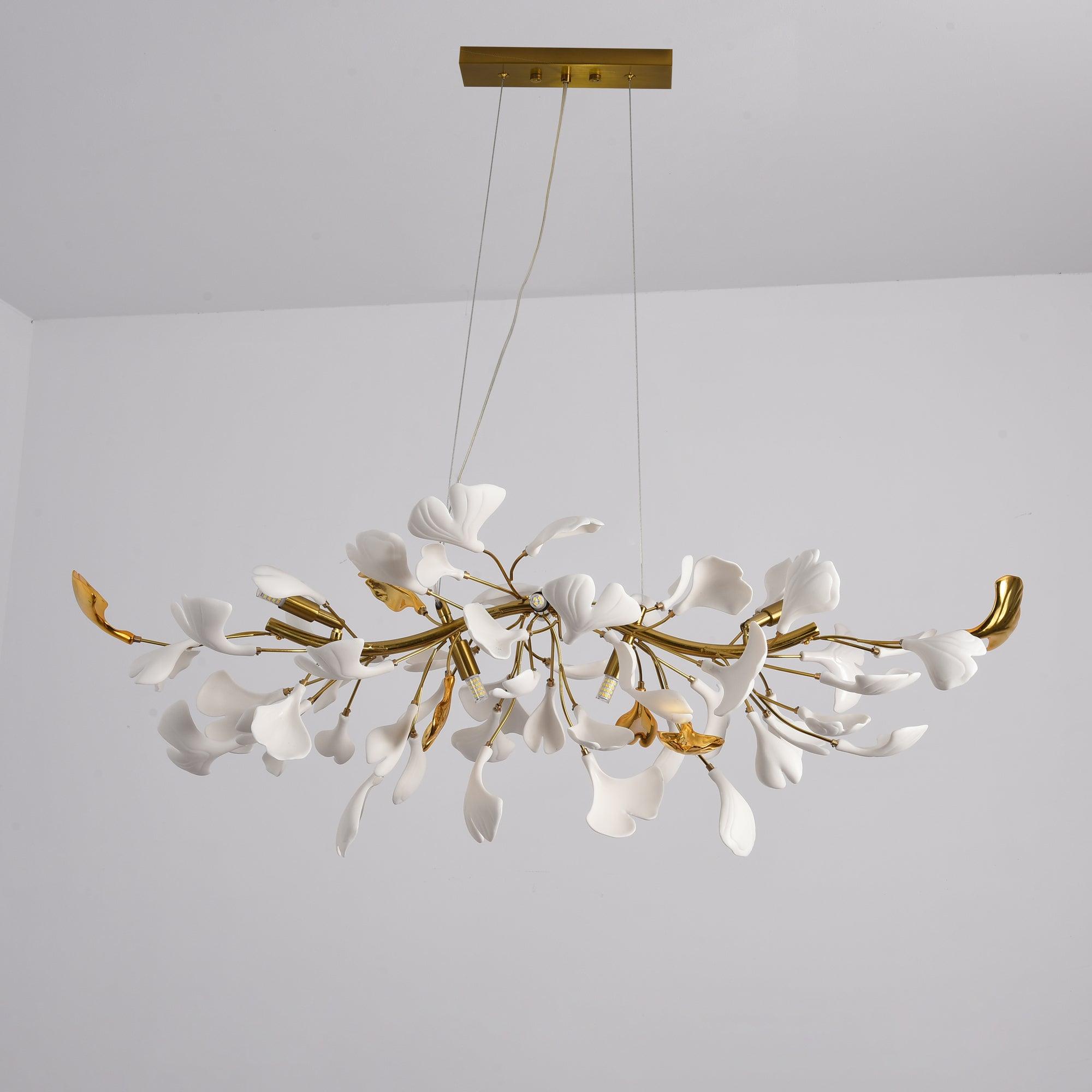 Olivia Lustre linéaire en céramique Gingko