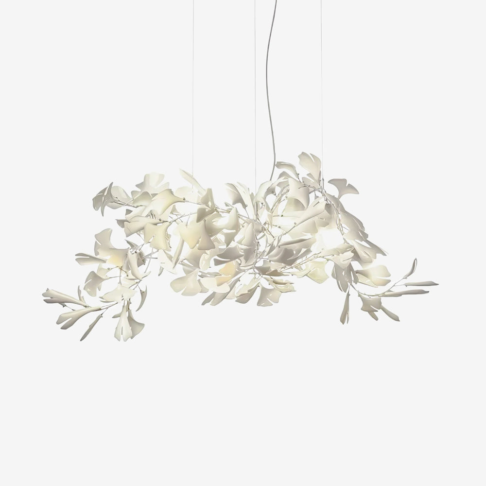 Olivia Lustre en Céramique Feuilles de Ginkgo aux Courbes Organiques