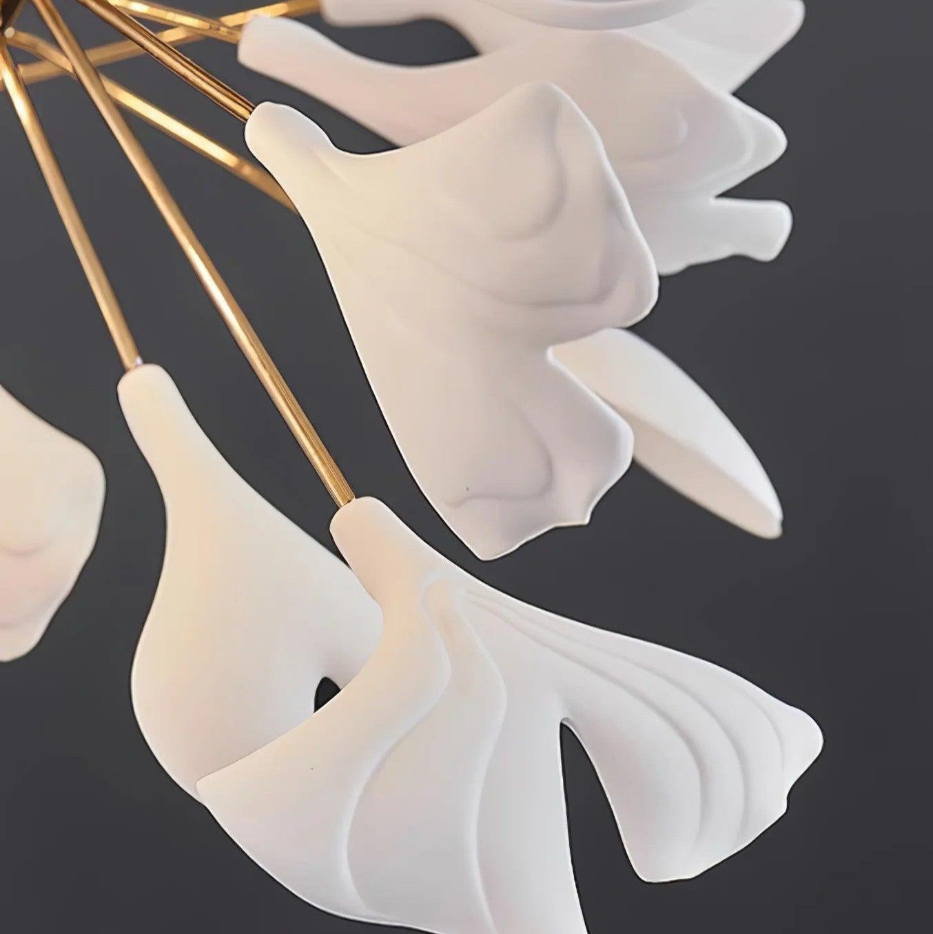 Olivia Lustre en Céramique Ginkgo Art Feuilles