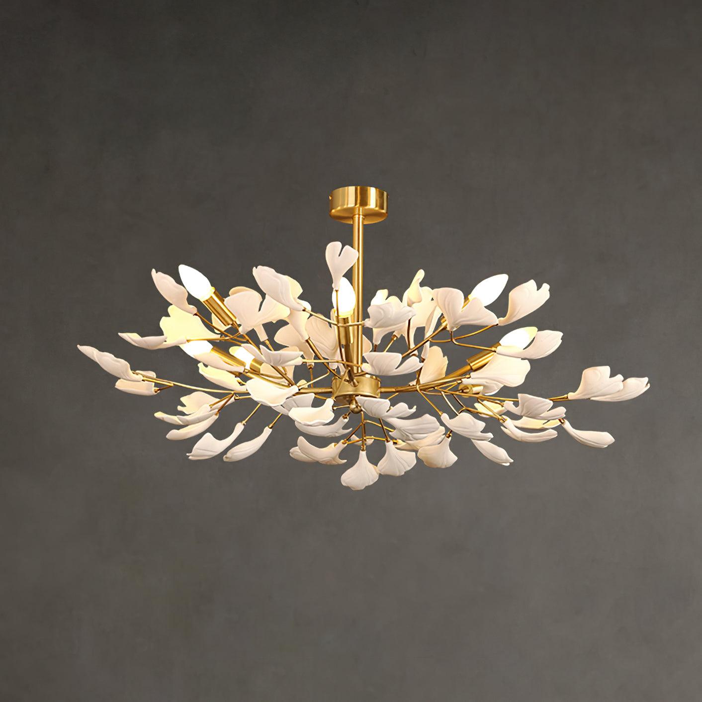 Olivia Lustre en Céramique Ginkgo Art Feuilles