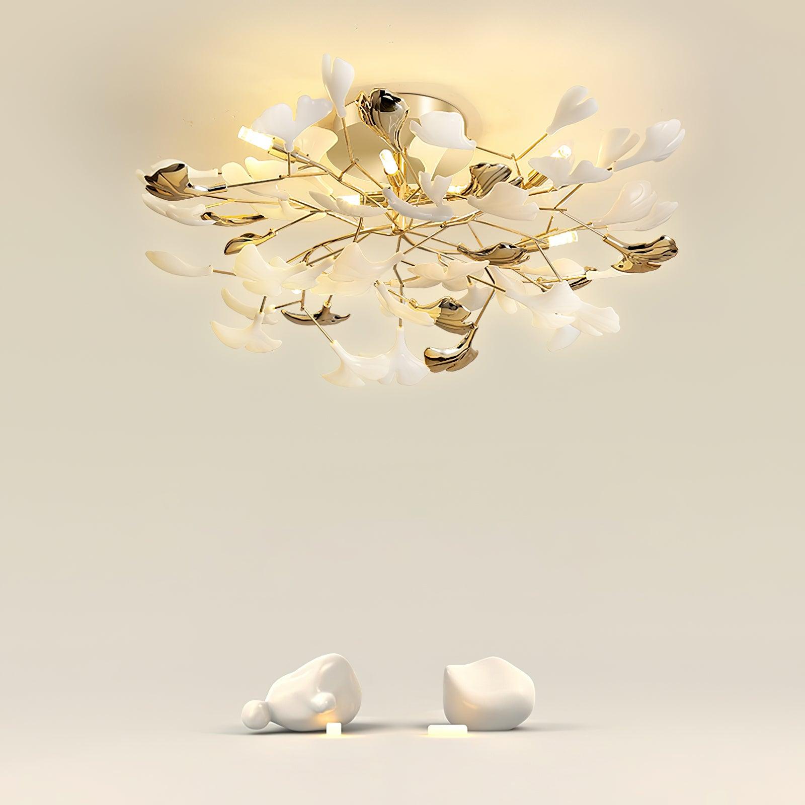 Artheel Plafonnier rotatif en céramique Gingko de style nordique haut de gamme
