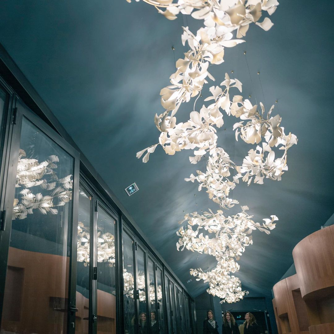 Olivia Céramique Gingko Feuille Lustre