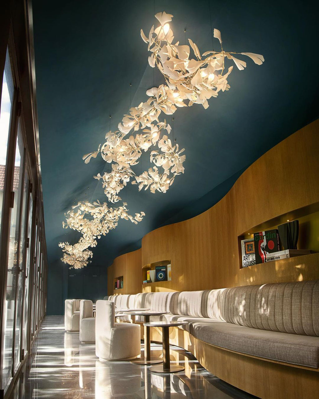 Olivia Céramique Gingko Feuille Lustre