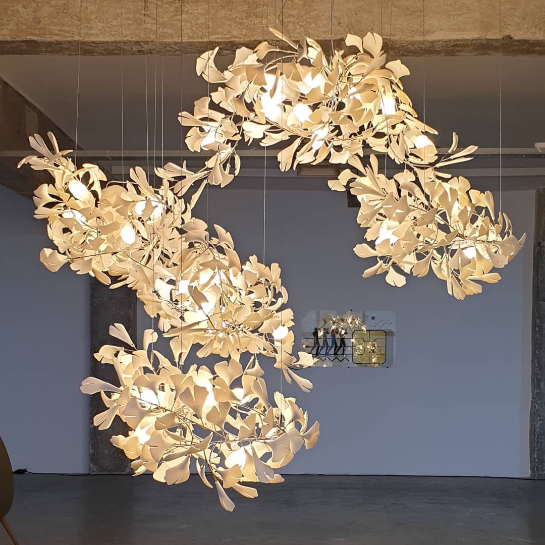 Olivia Céramique Gingko Feuille Lustre