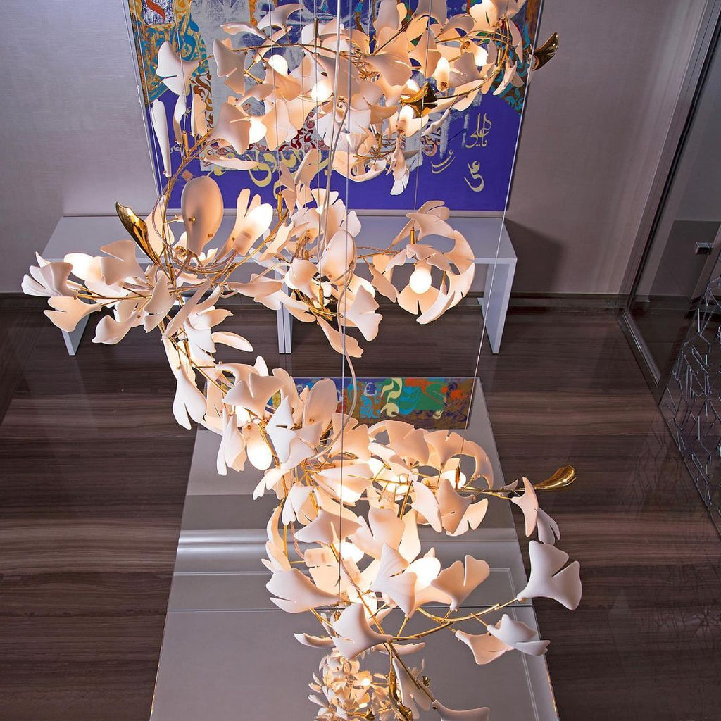 Olivia Céramique Gingko Feuille Lustre