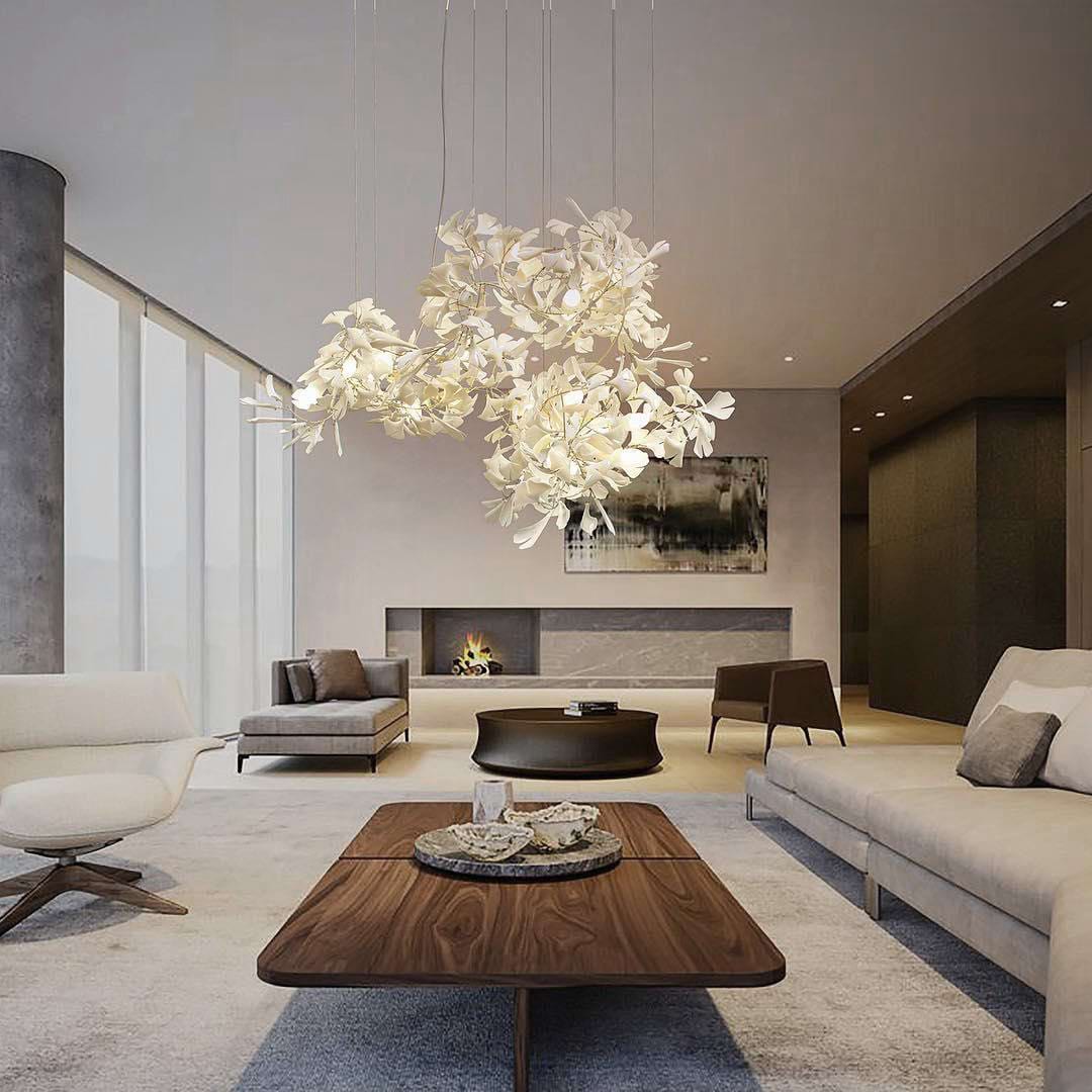 Olivia Céramique Gingko Feuille Lustre