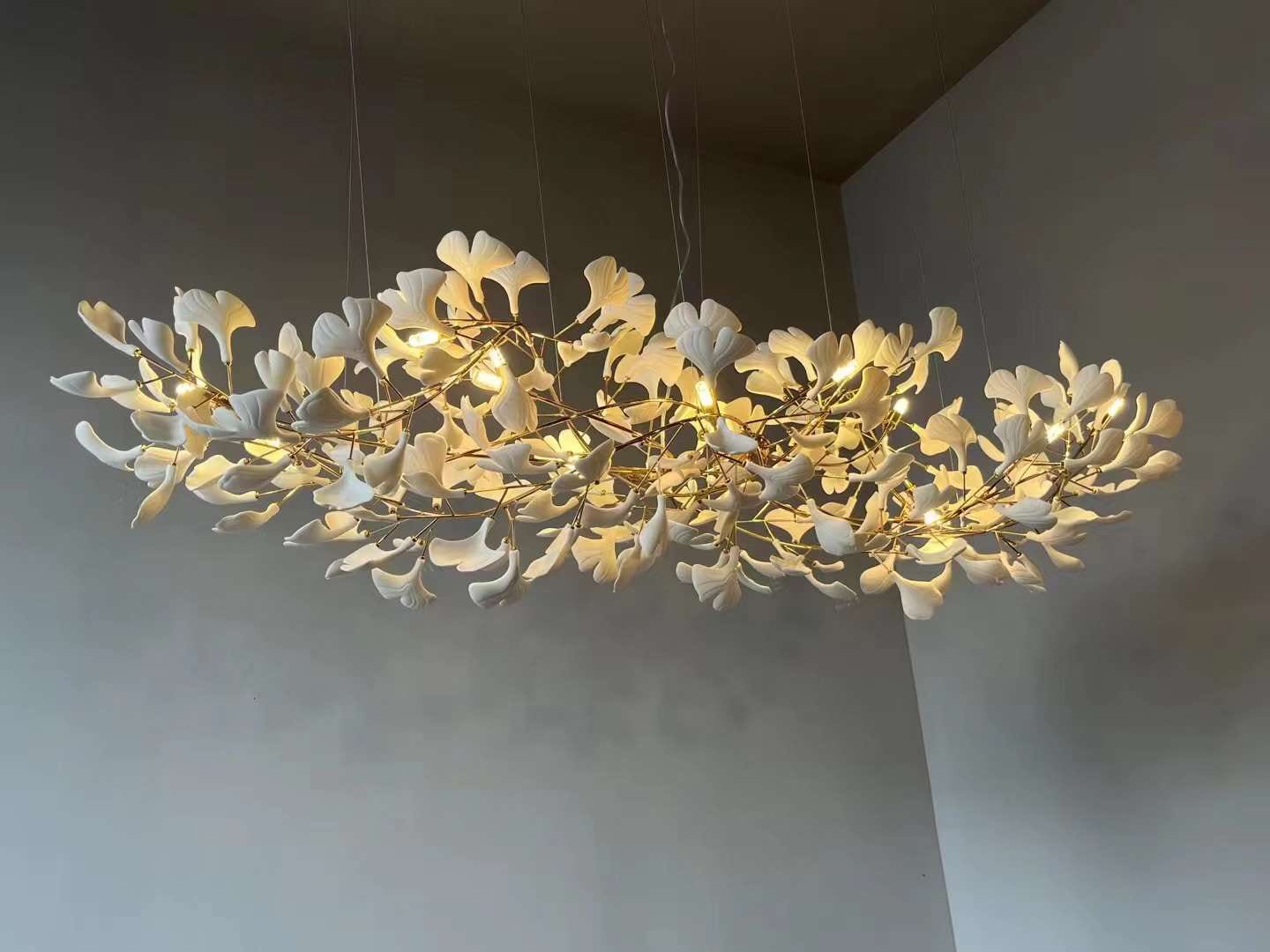 Olivia Céramique Gingko Feuille Lustre