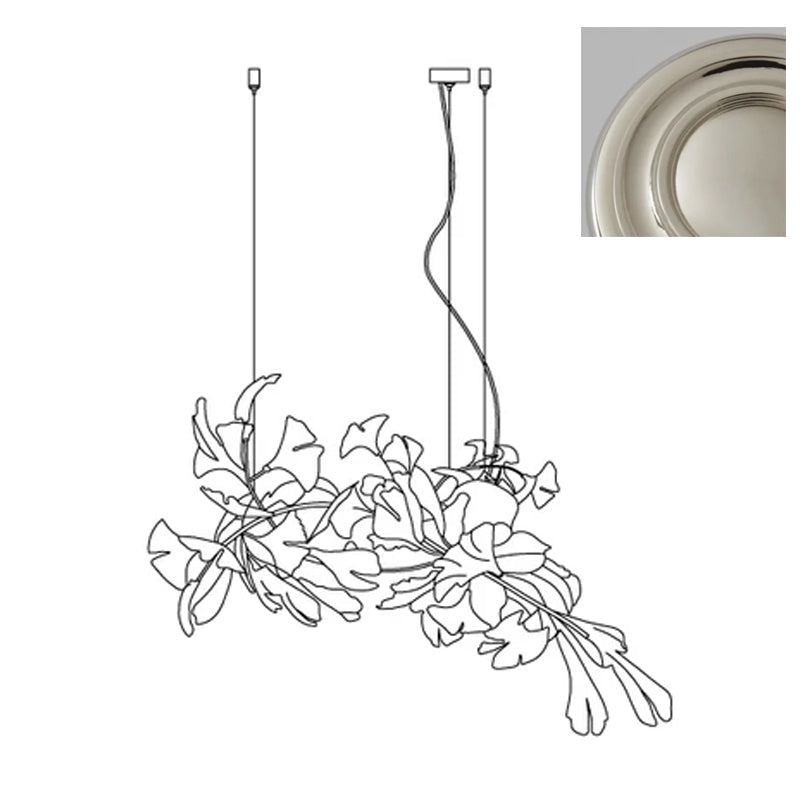 Gingko Lustre A Style Forme Branche Feuille Moderne Salle à Manger