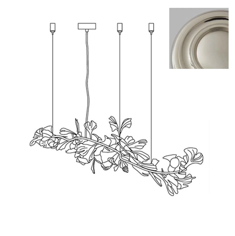 Gingko Lustre A Style Forme Branche Feuille Moderne Salle à Manger