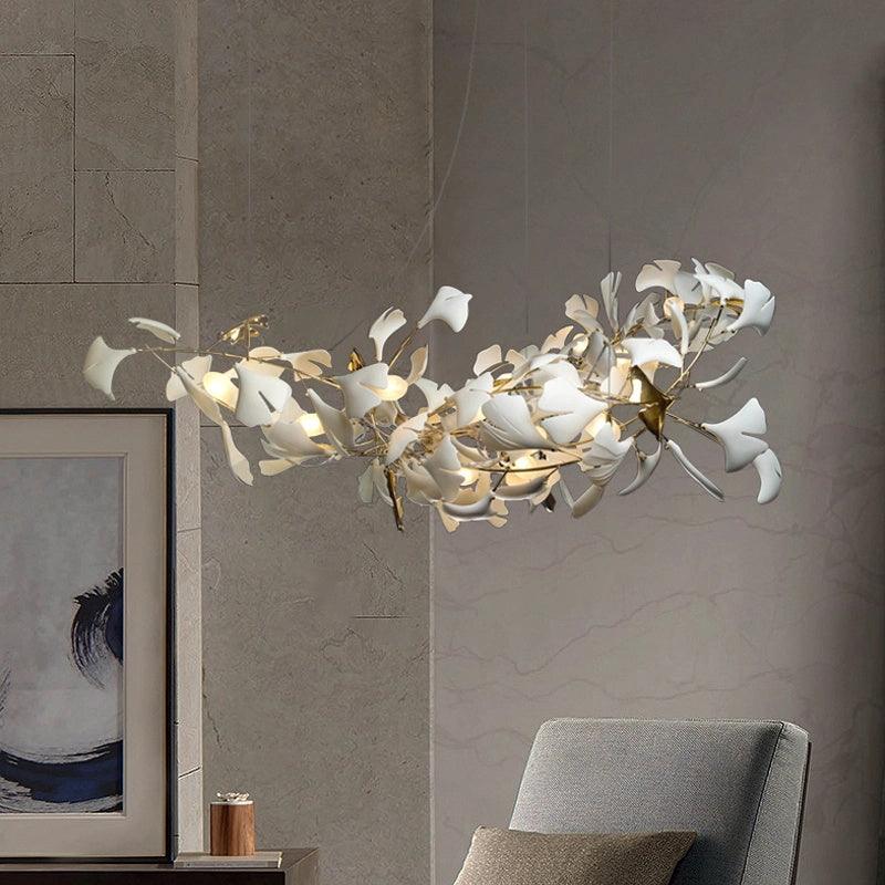 Gingko Lustre A Style Forme Branche Feuille Moderne Salle à Manger