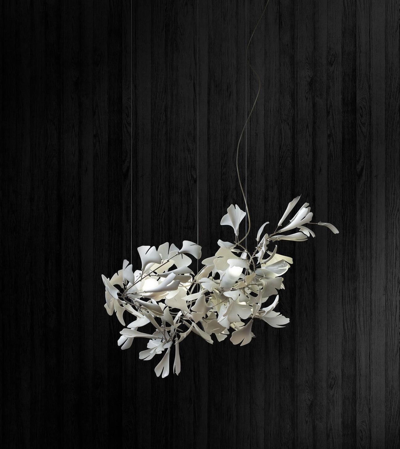 Gingko Lustre A Style Forme Branche Feuille Moderne Salle à Manger