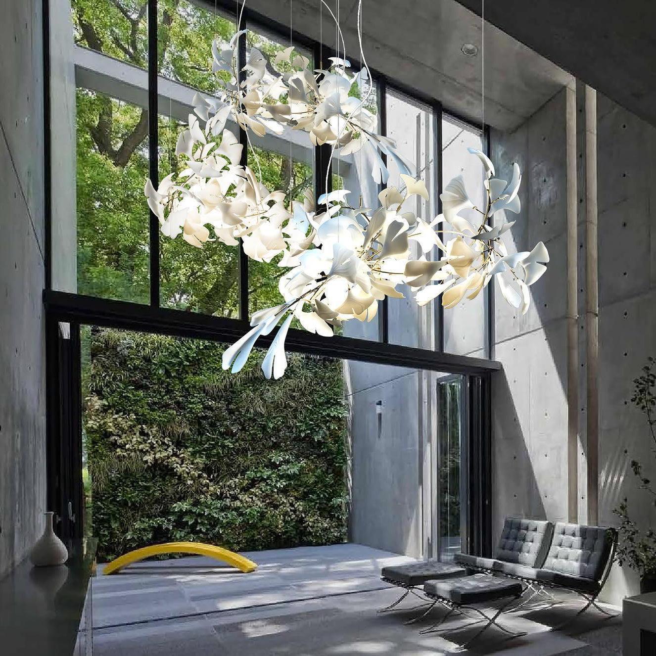 Gingko Lustre A Style Forme Branche Feuille Moderne Salle à Manger