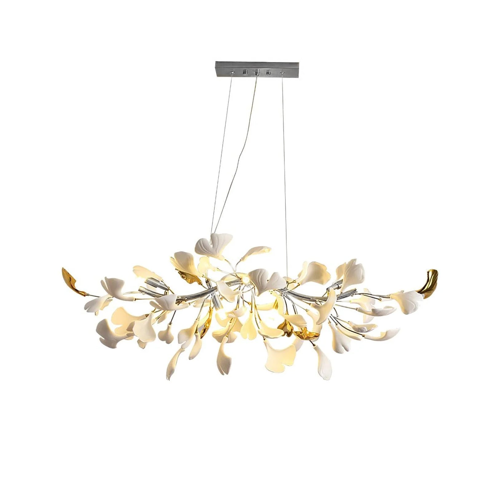 Olivia Lustre linéaire en céramique Gingko