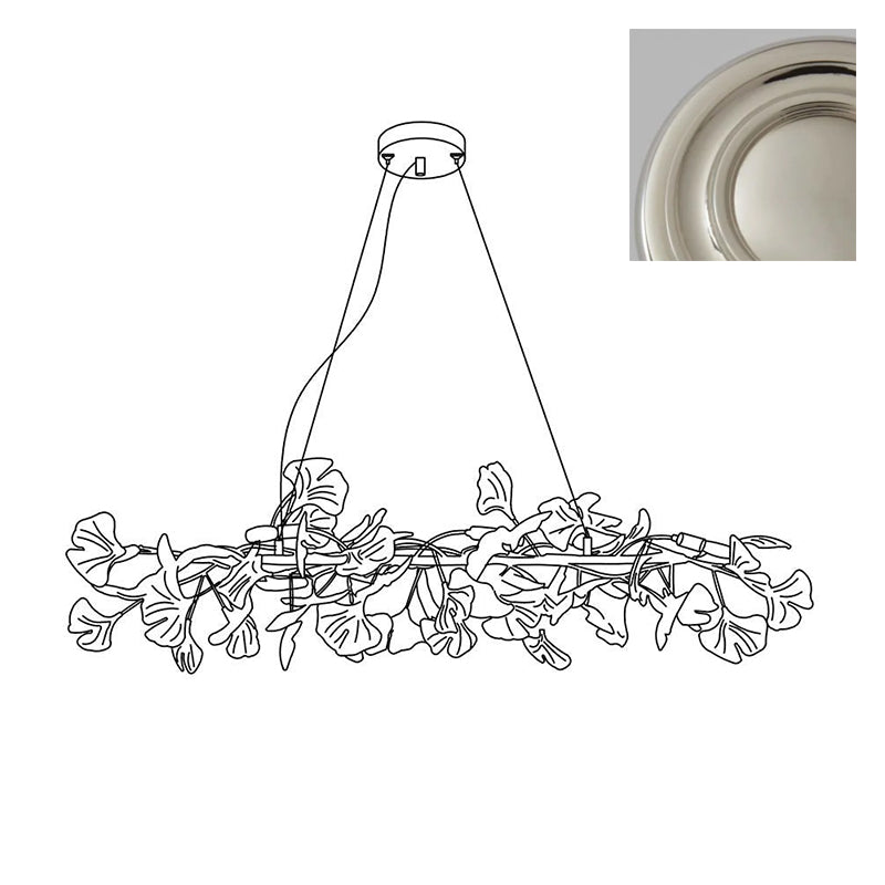 Bloom Lustre Céramique Ginkgo Blanc Or