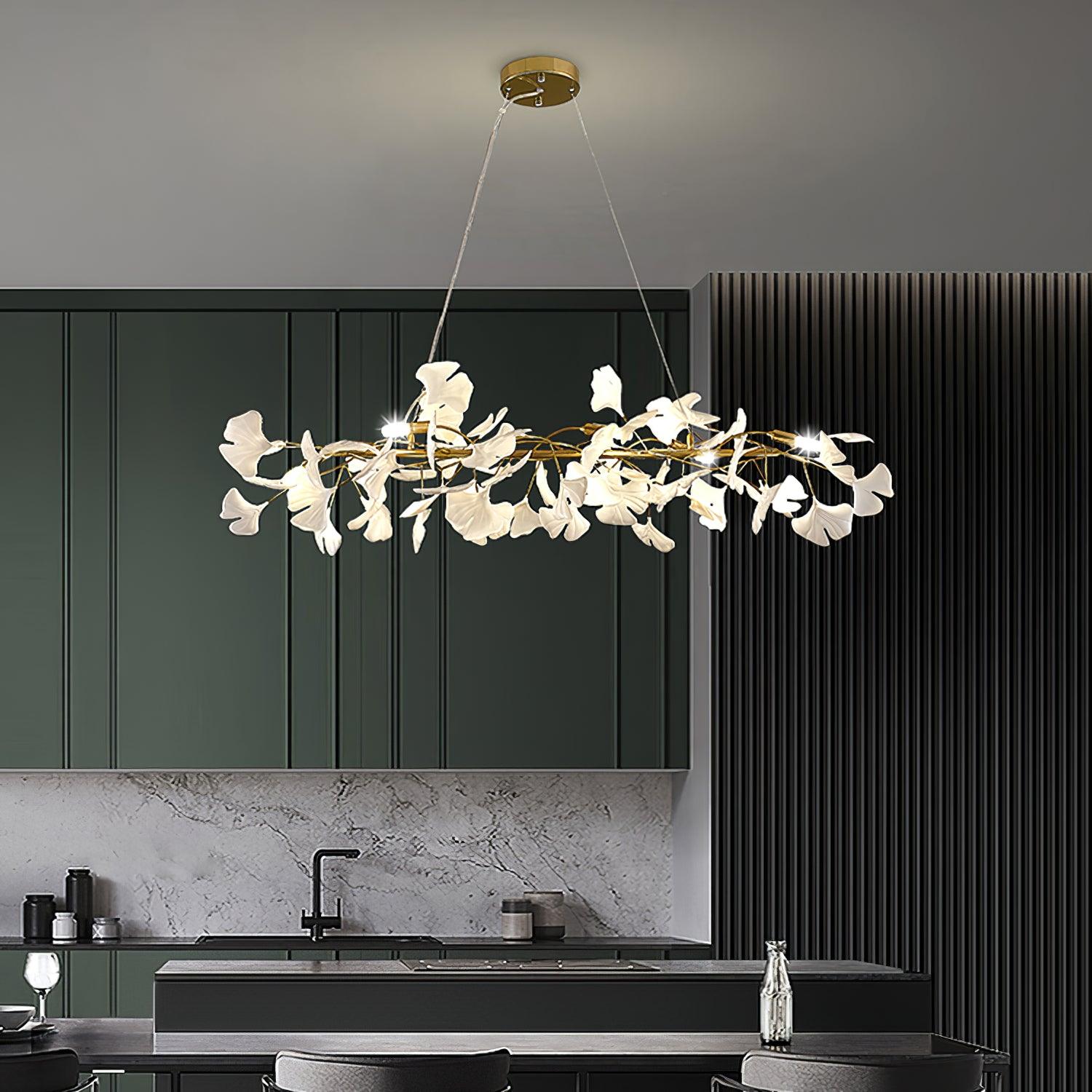 Bloom Lustre Céramique Ginkgo Blanc Or