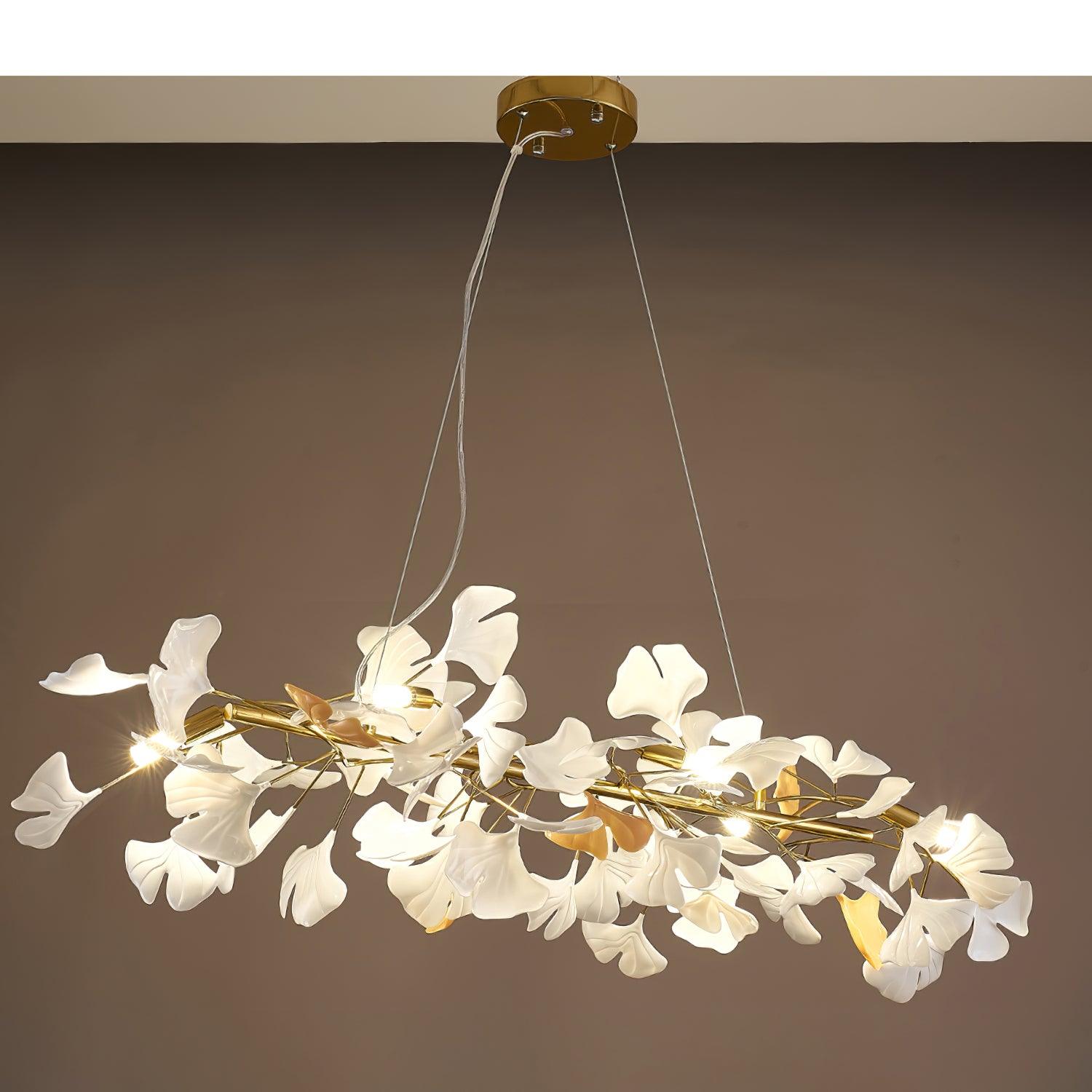 Bloom Lustre Céramique Ginkgo Blanc Or