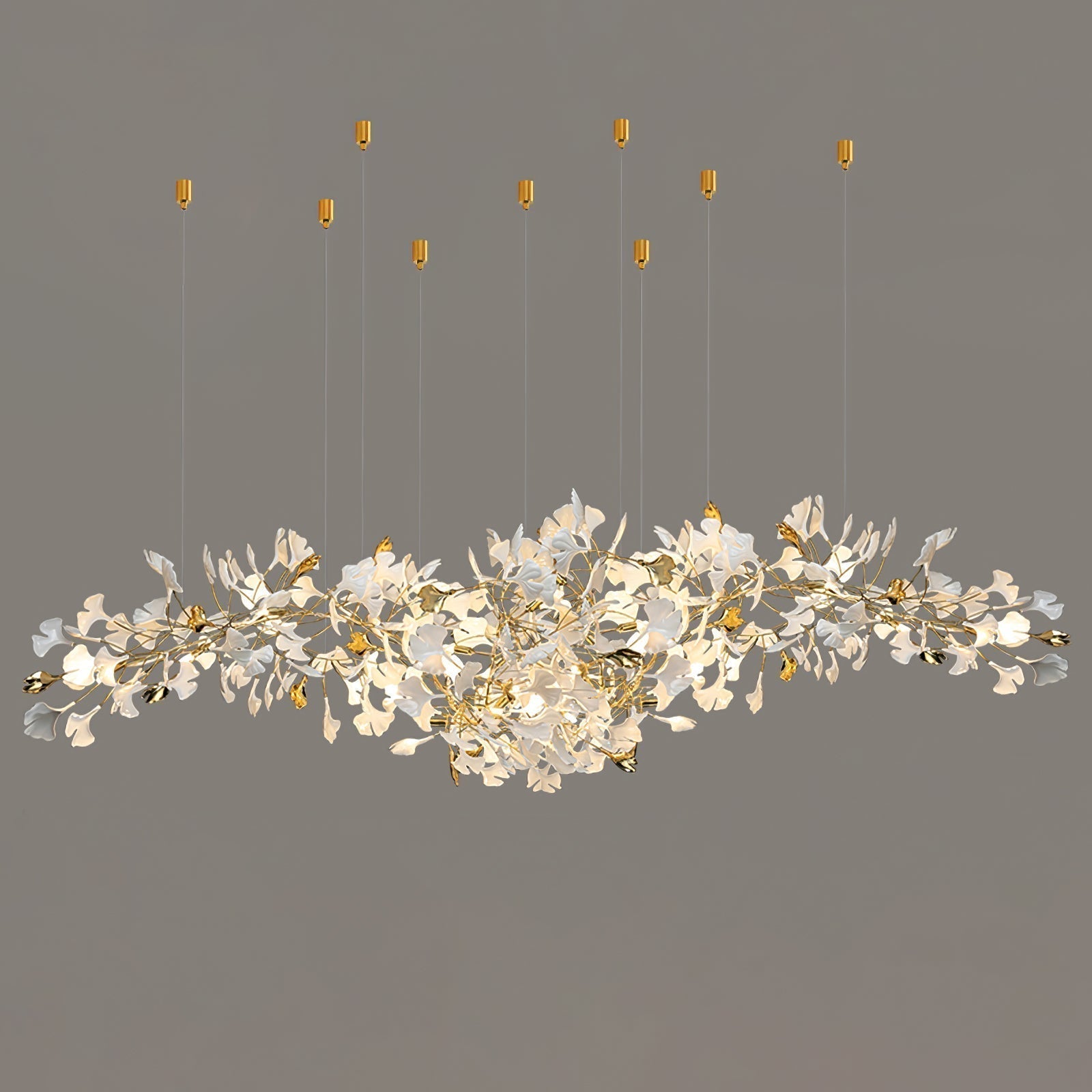 Olivia Lustre Céramique Gingko Luxe Escalier d'Hôtel