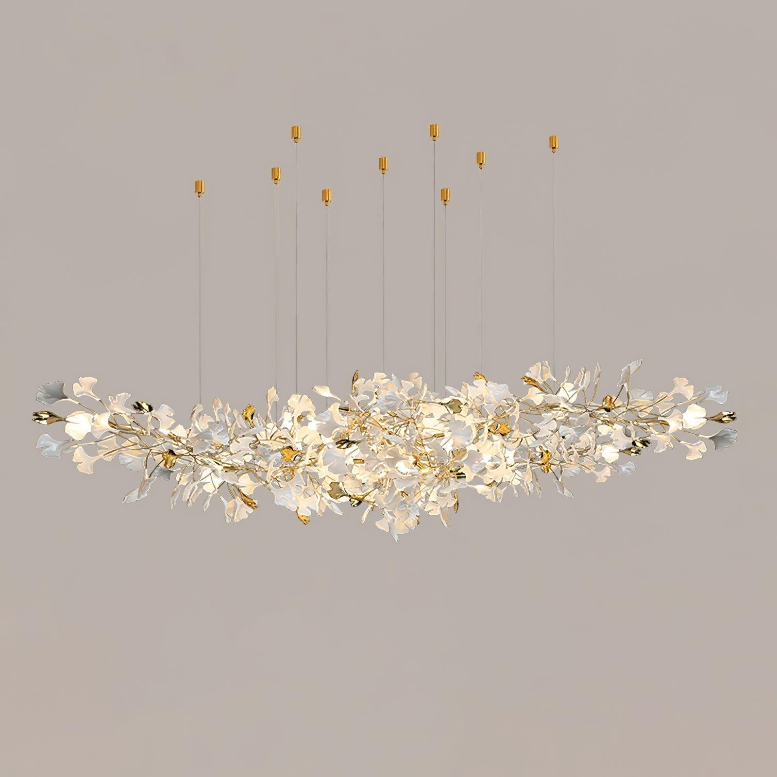 Olivia Lustre Céramique Gingko Luxe Escalier d'Hôtel