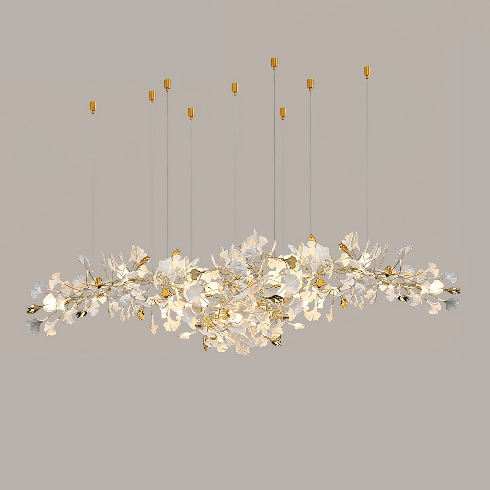 Olivia Lustre Céramique Gingko Luxe Escalier d'Hôtel