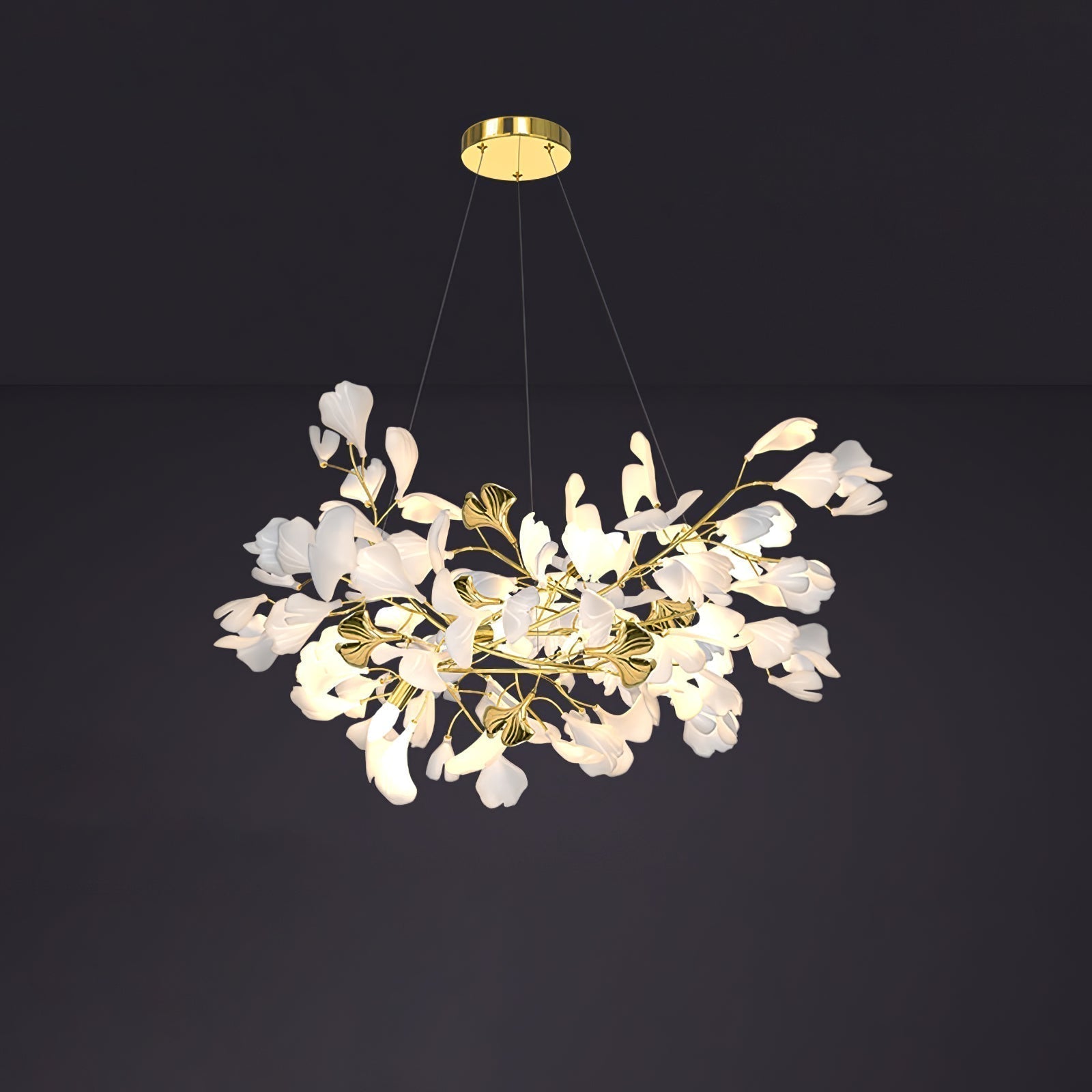 Olivia Lustre Céramique Gingko Luxe Escalier d'Hôtel
