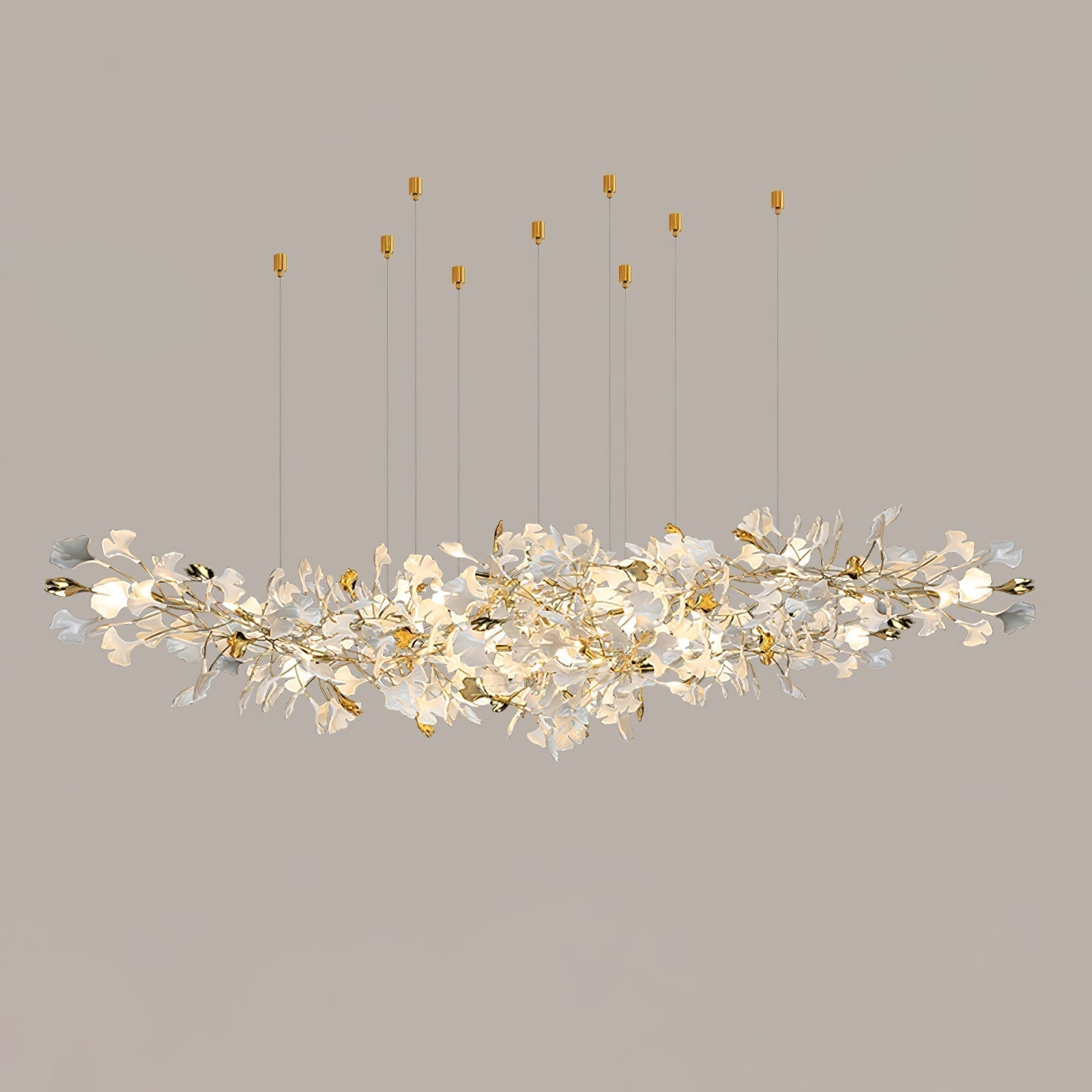 Olivia Lustre Céramique Gingko Luxe Escalier d'Hôtel
