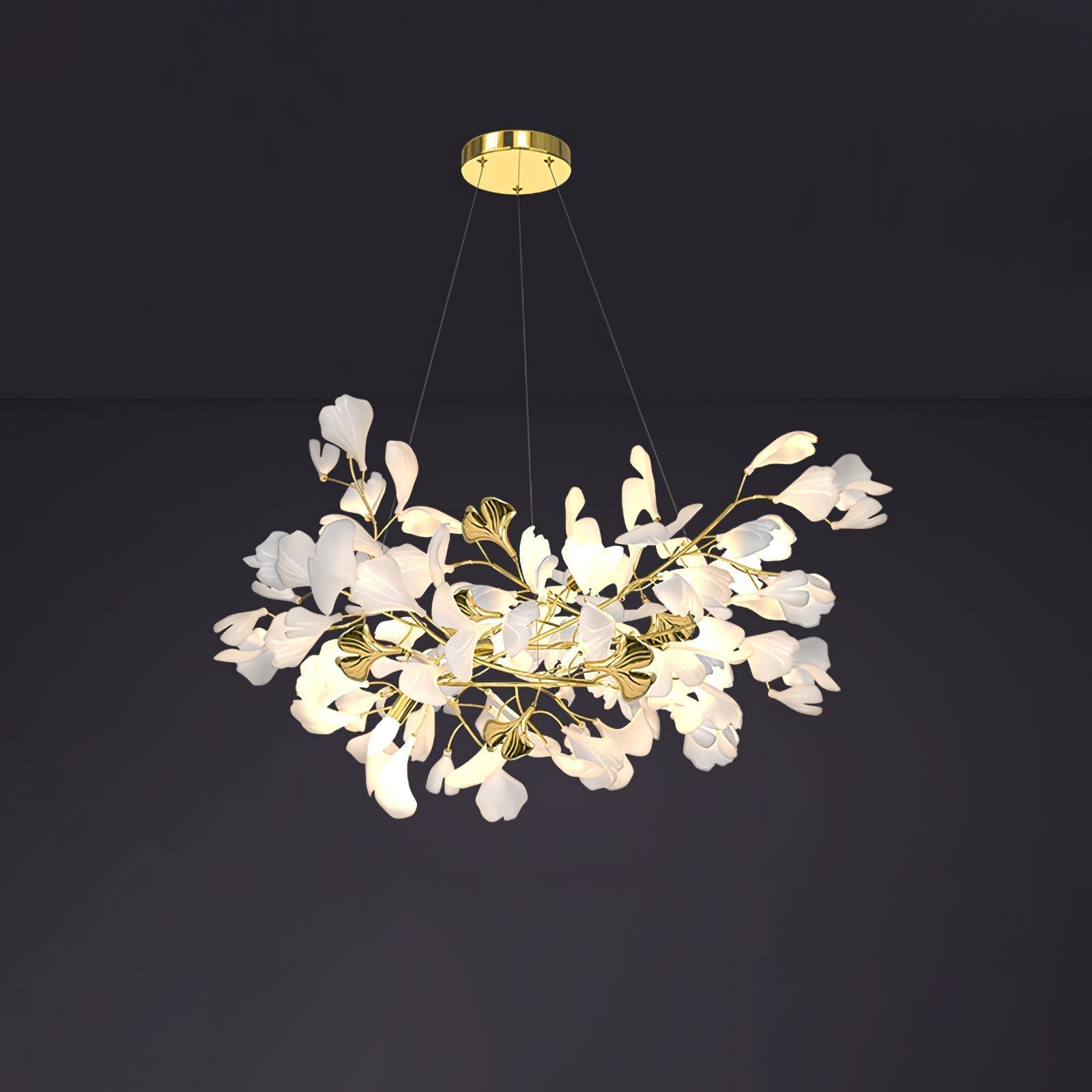 Olivia Lustre Céramique Gingko Luxe Escalier d'Hôtel