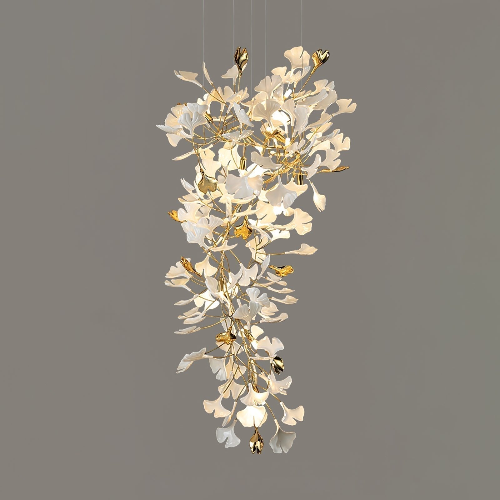 Olivia Lustre Céramique Gingko Luxe Escalier d'Hôtel