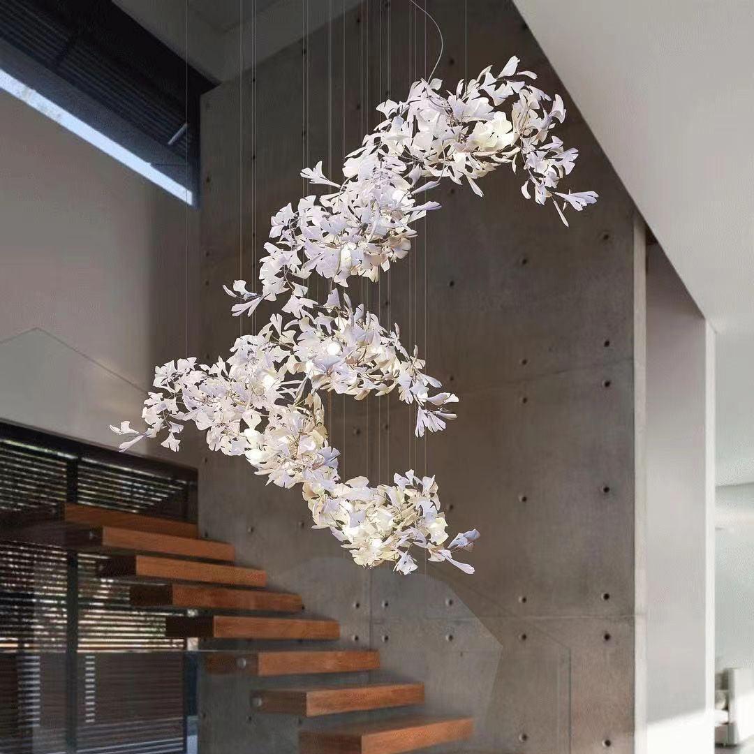 Gingko Lustre Feuille Forme Suspension Nature Inspiré