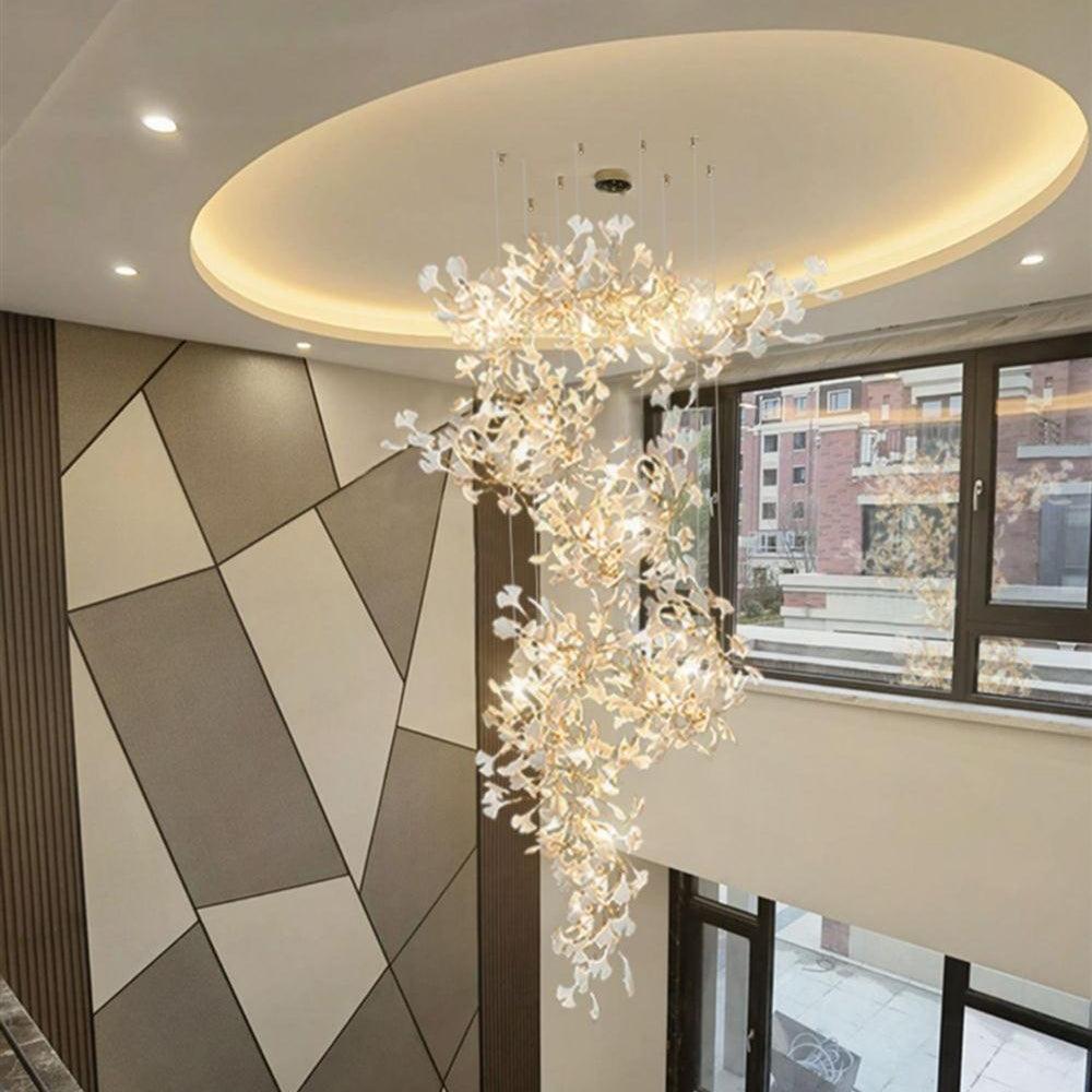 Gingko Lustre Feuille Forme Suspension Nature Inspiré