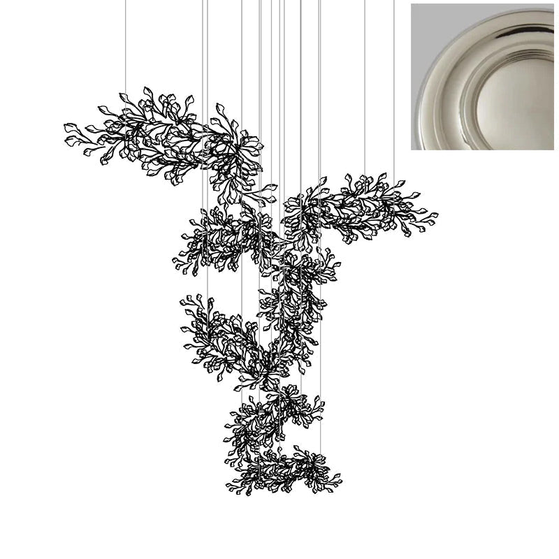 Ginkgo Lustre Rameau de Feuilles Organique Sculptural