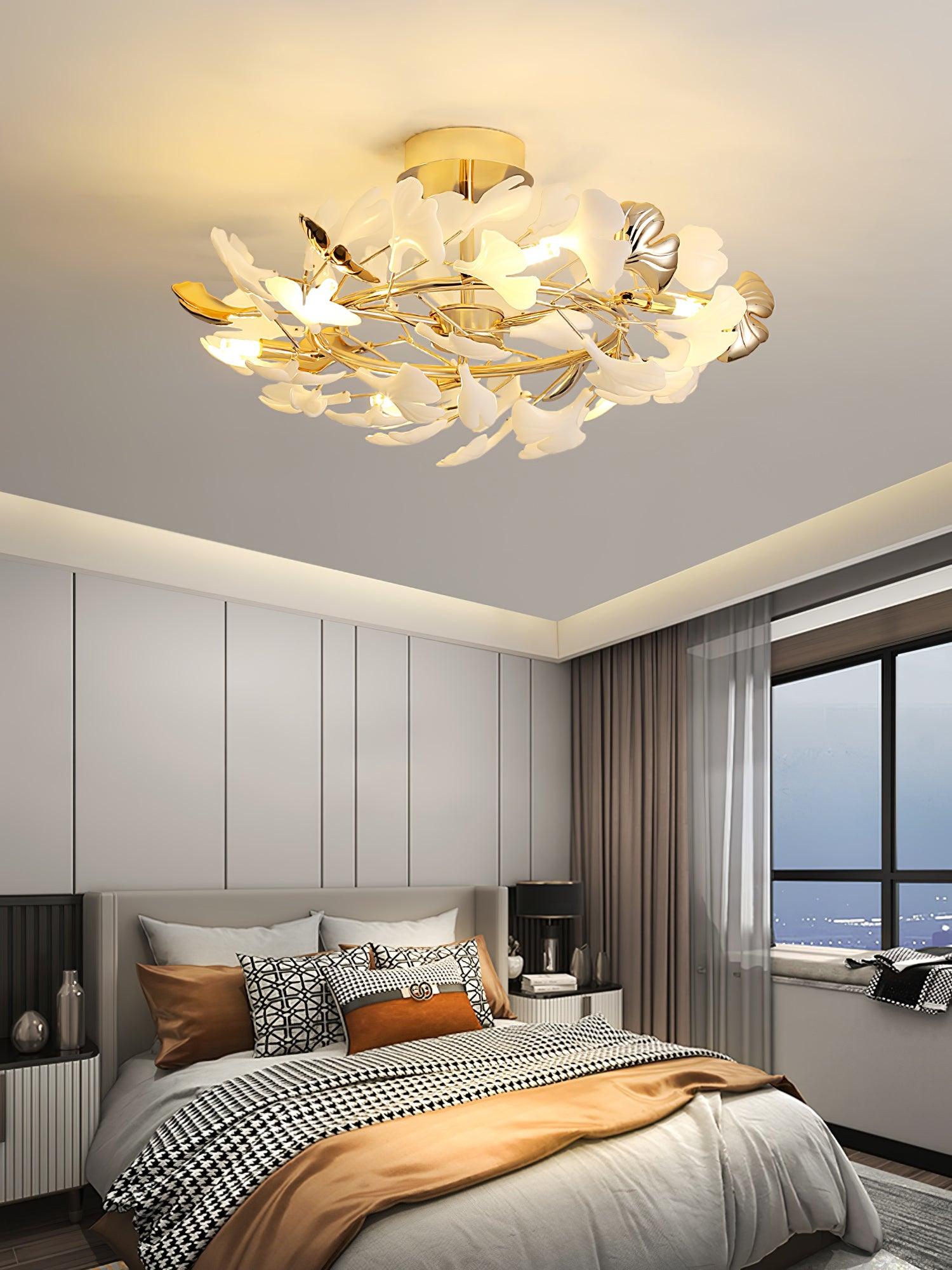 Artheel Plafonnier rotatif en céramique Gingko de style nordique haut de gamme